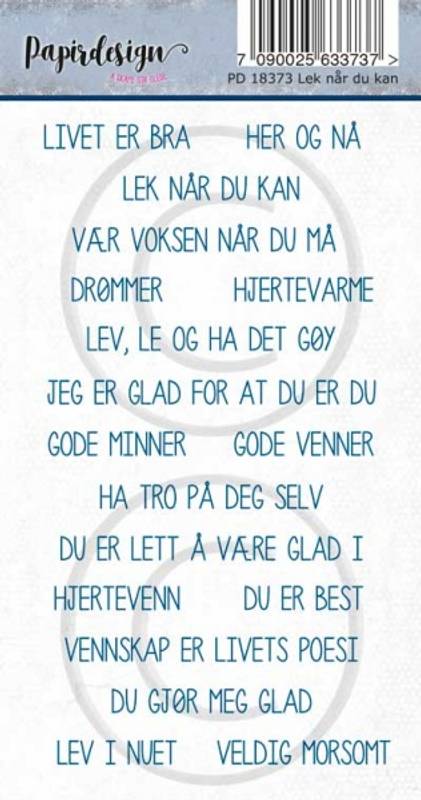 PD 18373 Lek n&aring;r du kan (6 stk klistremerker)