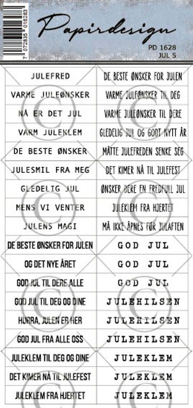 PD 1628 Jul 5 ( 6 klistremerker )