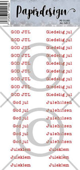 Hovedbilde Jul, hvit 2 ( 6 klistremerker ...