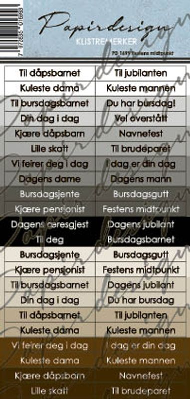 PD 1699 Festens midtpunkt (6 klistremerker)